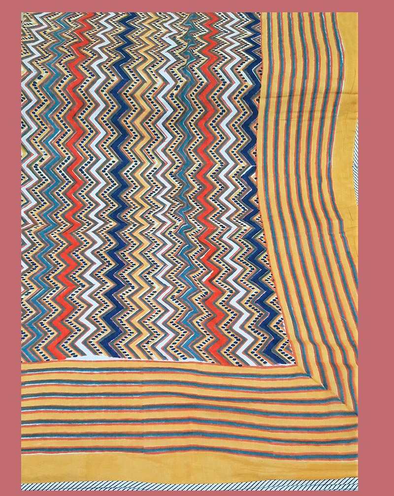 Jaipuri Hand Block Printed Reversible Cotton AC Dohar, 60x90